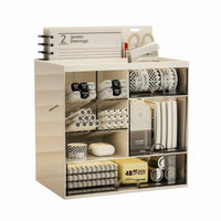 Multi-Compartment Book and Pen Holder Large Capacity for Study Room, Students