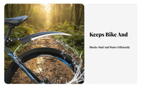 Front Rear Bike Mudguard Cycle Mud Flaps Adjustable Mountain Bike Splatter Guard for Trail Riding