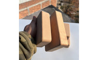 Beech Wood Exercise Blocks Sanded Finish Wooden Fitness Blocks Thick Workout Gear for Push-Ups