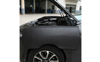 3 Pieces Wheel Well Protection Mat Black Front Wheel Well Mat Car Accessory Rounded Corners Glossy Finish for Garage