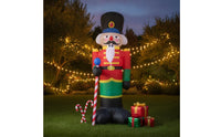 Standing Inflatable Christmas Decoration Festive Christmas Inflatable Nutcracker Indoor Holiday Decor Compact Storage for Front Yard