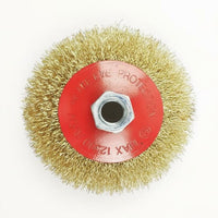 Copper-Plated Steel Wire Polishing Disc Heavy Duty Rust Removal Wheel Wear-Resistant for Welders, Metalworkers, Shipyards, Workshop, Garage