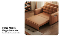 Modern Minimalist design Pull-expandable Sleeper Armchair Space-Saving transformable Seating Foldable Indoor Furniture 2-in-1 Design for Apartment Dwellers, Students, Homeowners, Balcony, Small Spaces, Living Room, Bedroom