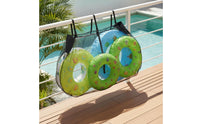 Large Mesh Storage Bag with Straps Foldable Pool Toy Organizer Sturdy Pool Inflatable Organizer Breathable for Backyard