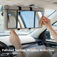 Vehicle Sun Visor Mirror Foldable Sun Visor Mirror High-Resolution for Travel