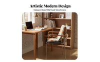 Modern Design Metal Frame Armchair Versatile Use Dining Chair Ergonomic Design Household Furniture Easy Assembly for Apartment Dwellers, Adults, Homeowners, Living Room, Home Office, Bedroom, Reading Nook