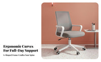 Adjustable Height Ergonomic Mesh posterior pivot Chair Caster casters Ergonomic Mesh Chair effortless Rolling Casters Office Furniture Support for Remote Workers, Students, video game enthusiasts, Conference Room, Bedroom, Gaming Setup