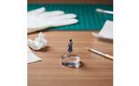 1:64 Scale Girl Figurine Hand Painted Blue Dress Woman Model Realistic Intricacy