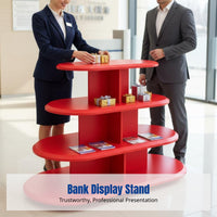 Bank Display Stand, Multitier Island Promotion Table, Gift Display Rack, Easy Assembly, Mall, Shop