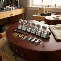 6 Pieces Guitar Tuning Machines Replacement Guitar Machine Heads Hardware Metal for Guitarists