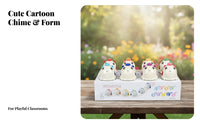 8 Pieces Labeled Notes 8 Note Handbells Individual Compartments Children's Hand Bells Cardboard Box Music Bells Clear Cover