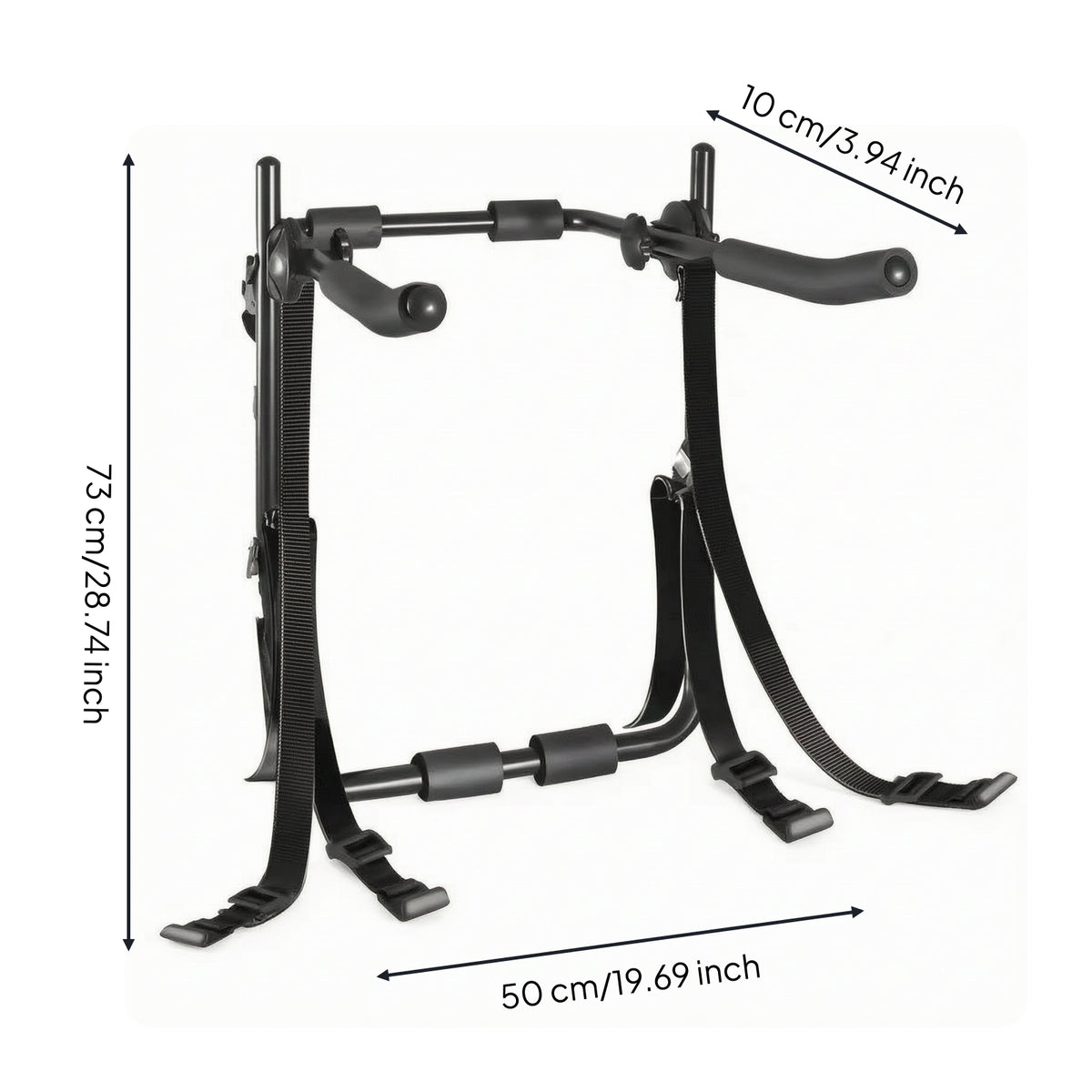 Trunk Mount Bike Rack Strap-Secured Trunk Bike Rack Compact Cycle Carrier with Straps for Cyclists