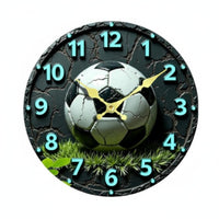 Sports Themed Wall Clock Construction 3D Sports Ball Clock Easy to Read House Decoration for Kids, Living Room