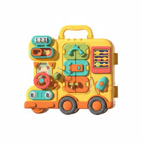 Pretend Play Toddler Busy Board Educational Fun LED Light up Busy Board Multi-Functional Life Skills Learning Toy Safe Materials for Toddlers, Preschoolers, Car Rides