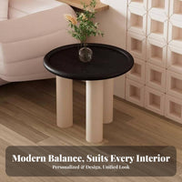 Minimalist Aesthetic Round Wooden Table Rounded Design Round Table with Thick Legs Spacious Tabletop Living Room Furniture Sturdy and Stable for Apartment Dwellers, Guesthouse Owners, Interior Designers, Lounge Area, Fromice, Entryway, Bedroom