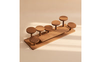 Vertical 8-Tier Display Rack Compact Wooden Display Rack Decorative Open for Collectors, Plant Lovers, Tabletop, Desk, Living Room