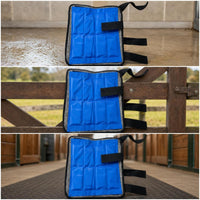 Horse Leg Wrap with Ice Pack Cooling Horse Ice Pack Wrap Therapeutic Cold Compress Wrap for Horses, Training Recovery, Stable Management, Transport