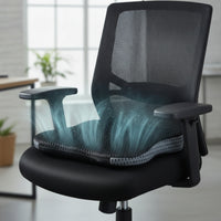 Wedge Seat Cushion Supportive Seat Cushion with Strap Non-Slip Chair Pad for Commuters, Office Workers