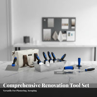 9 Pieces Multi-Purpose Trowel and Putty Set Easy to Clean Putty Set Ergonomic Handles for Plasterers, Professionals, Wall Repair