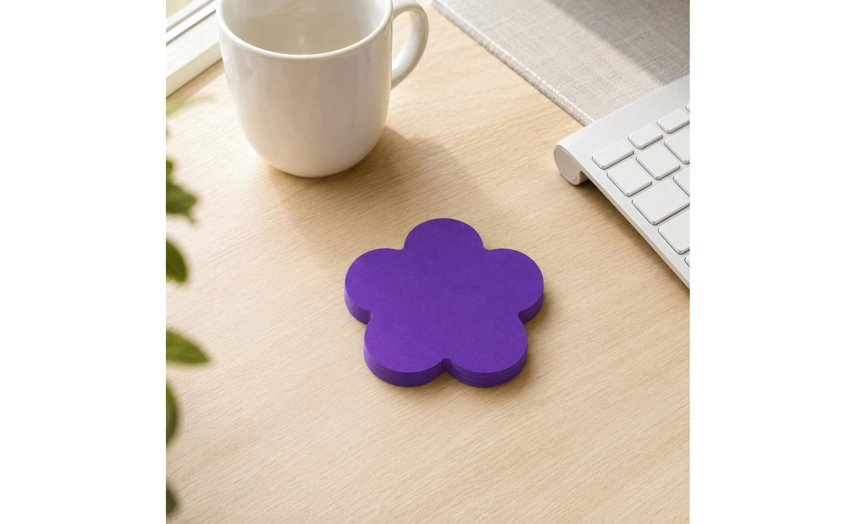 8 Pieces Square Self-Adhesive Memo Pad Desk Decoration Die-Cut Memo Pad Tear Detachable Notepad