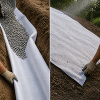 White Polyester Non-Woven Geotextile Fabric for Filtration, Isolation, Drainage, and Road Maintenance