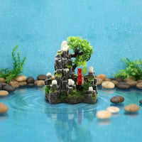 Artificial Mountain Landscape Water Safe Aquatic Pet Fishbowl Hideout Cave Aquatic Pet Fishbowl Hiding Cave Resin Rockery