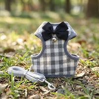 Cat Harness and Dog Leash Set with Matching Cat Leash and Dog Harness, Adjustable Pet Harness for Outdoor Walking, Vest Style for Small Dog Pets