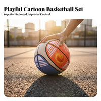 Low Noise Silent Basketball Realistic Feel Quiet Dribble Basketball High Rebound for Children 7+, Beginners, Indoors, Apartment, Dorm Room
