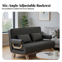 Two-WayUse transformable Armchair Foldable Pull-pull-open Sleeper Chair Space-Saving Sofa Bed Movable with casters for Apartment Dwellers, Homeowners, Office Workers, Small Spaces, Balcony, Study Room, Bedroom