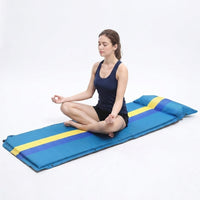 Camping Mat with Built-in Pillow for Comfort, Auto-Inflate Sleeping Mat with 3cm Thickness, Durable PVC Outdoor Mat, Portable Hiking Travel Mat