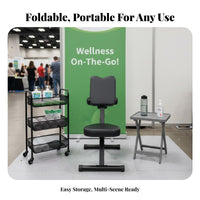 Folding Dermal Design Chair Foldable Portable Massage Chair Adjustable Professional Furniture for Physical Therapists, Beauticians, Spas
