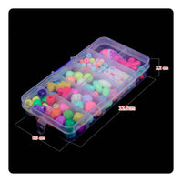 Colorful Bead Kit with Case Acrylic Jewelry Making Kit with Beads Elastic DIY Bead Set Allcomplete for Classrooms