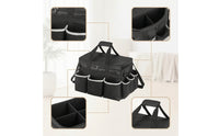 Cleaning Organizer with Dividers Compartmented Cleaning Supply Bag Car Organizer Portable Multi-Pocket for Cleaners