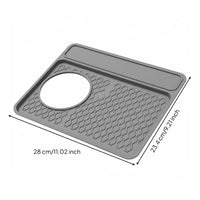 Espresso Machine Topper Mat Shielding Tamper Mat with Storage Area Waterproof
