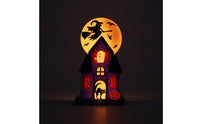 Lighted Haunted House Spooky Lighted Blow Form Decoration Festive for Entryway