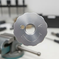 High Strength Angle Grinder Flange Nut Hardened Steel Angle Grinder Pressure Plate Anti-Jamming Power Tool Accessory Happy Face Face Design for Metalworkers
