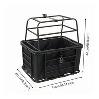 Metal Pet Enclosure Basket Latch Front Pet Transport Black