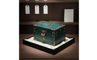 Wooden Jewelry Box Lockable Design Chinese Design Keepsake Box Antique Design Treasure Chest Multifunctional for Home Decor