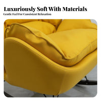 all-season Use Modern Rocking Chair Interchangeable pad Upholstered Highspine rocking seat Ergonomic Design Indoor Seating Sturdy Frame for homeowners, Book Lovers, New Parents, Living Room, Balcony, Bedroom, literary reading corner