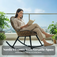 Woven swinger snug Lounger Woven Seat Rocking Chair Ergonomic D and Esign for spineyard