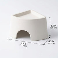 2-Pack Ceramic Hide and Humid Hide for Snake, White Water-Absorbent Leopard Gecko Enclosure Accessories, Smooth Thermal Cave for Frogs and Reptiles