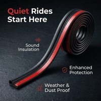 Automotive Rubber Weather Seal Strip, Universal Car Door Seal Strip, Soft Flexible Door Seal, Noise Insulation Door Seal Strip