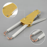 Handheld Pointjoining Butt Clamp Compact Joining Clamp with Copper Tips Precision Clamps Pivoting for Welders, DIYers, Metal Fabrication, Workshop