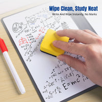 Letter-Size Whiteboard Notebook, Reusable Erasable, Double-Sided, Portable, for Student Math Study