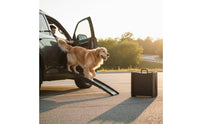 Pet Ramp Tri Fold Non Slip Surface Supports 165 Lbs for Suvs