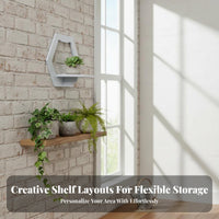 Toolat no cost Installation CumulusshapedShaped mounting surface Rack Easy to Mount surfacemounted shelf areaSaving Home Decor Decorative for Renters, Students, Parents, Bedroom, Living Room, Hallmanner, Bathroom