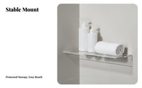 Clear Acrylic Rack Transparent Design Clear Levitating Shelf Space-Saving surfaceMounted Shelf for Collectors, Household Managers, Bathroom, Kitchen