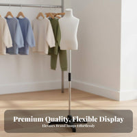 Stable Base Kids Clothing Display Stand Lightweight Kids Clothing Display Form Easy to Assemble Child Mannequin Torso Decorative for Boutique Owners, Online Sellers, Window Displays, Retail Boutiques, Showrooms, Photography Studios