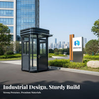 Prefabricated Guard Booth Heavy Duty Structure Outdoor Sentry Box Steel Security Cabin for Factory Gates, Community Entrances, Parking Lots