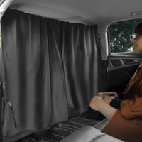2 Pieces Light Blocking Blackout Partition Curtain Easy to Install Car Blackout Divider Sun Shade Front Rear Seat Partition Sunshade for Van, Rv, Camping, Travel